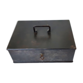 Metal safe box with key