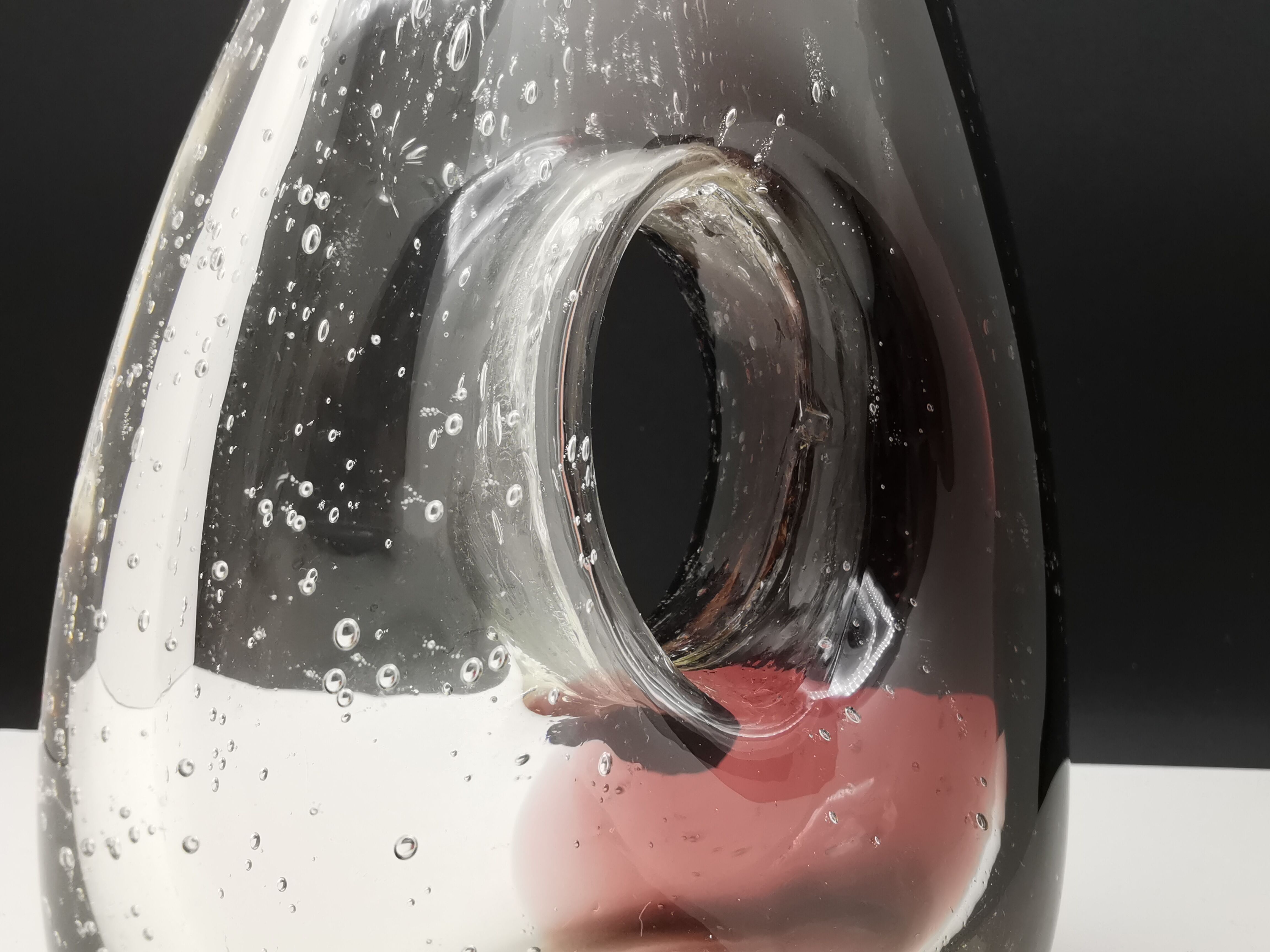 Vintage glass vase bubble 60s/70s