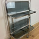 70s chrome folding dessert, smoked glass bar