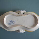 Salerons salière poivrière faience Desvres Géo Martel salt pepper cellar