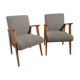 Pair of vintage Scandinavian armchairs from the 60s light wood