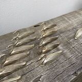 12 duck knife holders in silver metal