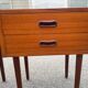 Set of 2 modernist Danish teak bedside tables, 1964
