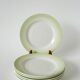 Set of 6 Tie & Dye green dessert plates, 1960