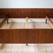 Danish rosewood floating bed from Sannemans Møbelfabrik, 1960s
