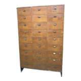 Vintage 50s wooden clamshell workshop furniture