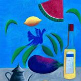 Tableau huile figuratif coloré