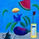 Colourful figurative oil painting