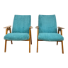 Vintage blue armchairs