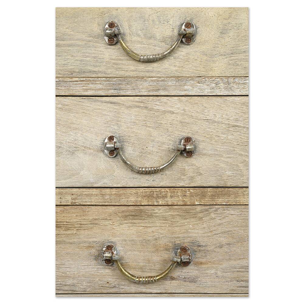 Old wooden sideboard with 18 drawers