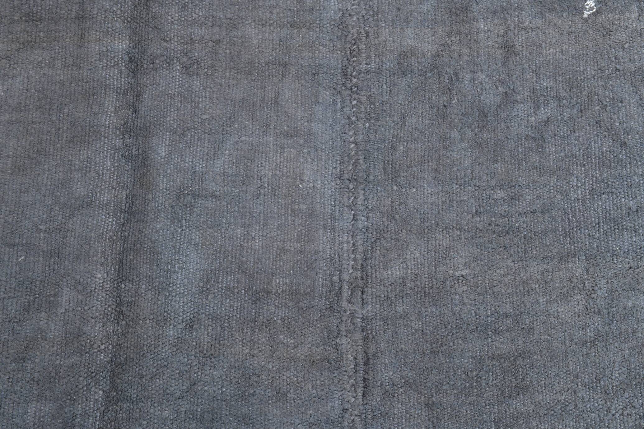 Shades of gray & silver vintage kilim rug