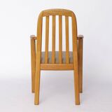 Set of 5 Dyrlund Oak Armchairs, Danish Mid Century Dining Chairs 1970s