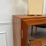 Teak glass bookcase