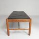 Vintage oak coffee table with a slate top in an oak frame, 1960s.