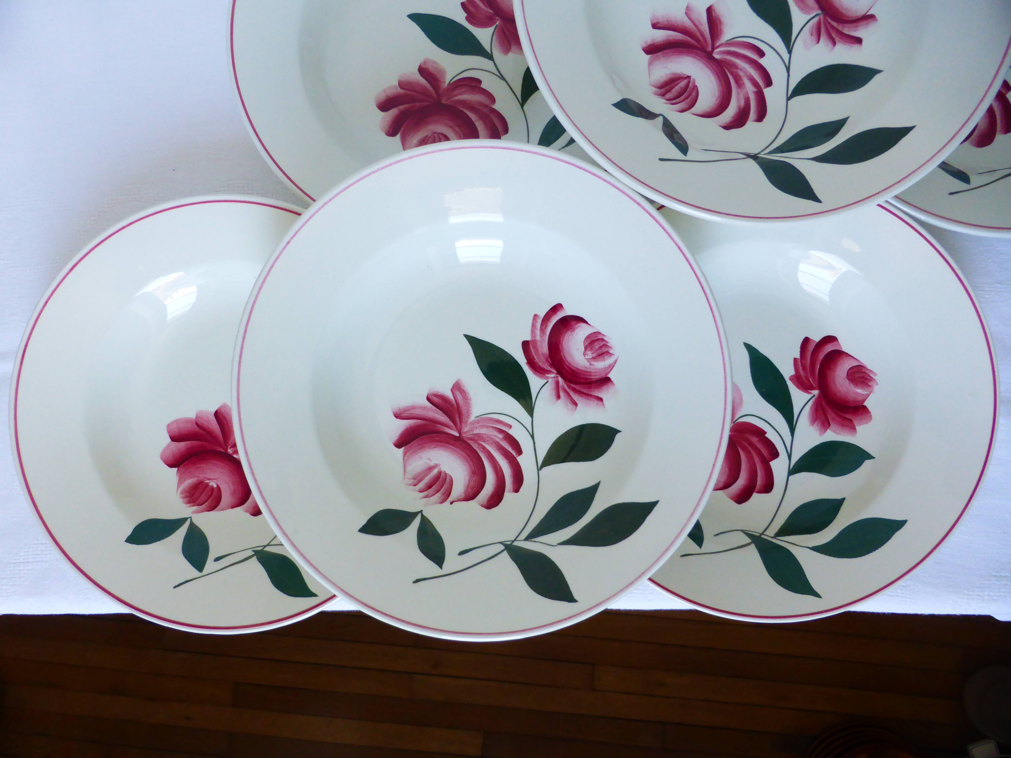6 vintage deep plates from Printemps Paris model Essonnes 210616