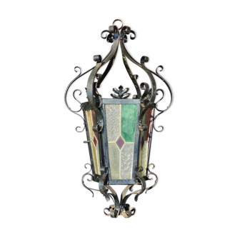 Large stained glass lantern