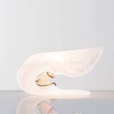 Murano blown shell shaped glass sculptural table lamp, La Murrina Italy 197