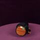 Aldo Tura Mod. 1278D Decorated Blue Goatskin Parchment Thermos Italy 1950