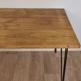 Oak table metal legs