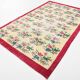 Ruby Red Vintage Floral Turkish Rug, Handmade Wool Carpet, 202x309 Cm