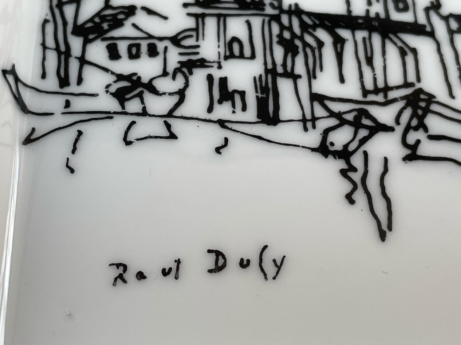 Limoges porcelain catchall - Raoul Dufy design - 1968 edition