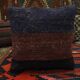 Handmade Blue and Burgundy Cushion Cover- 41x41cm