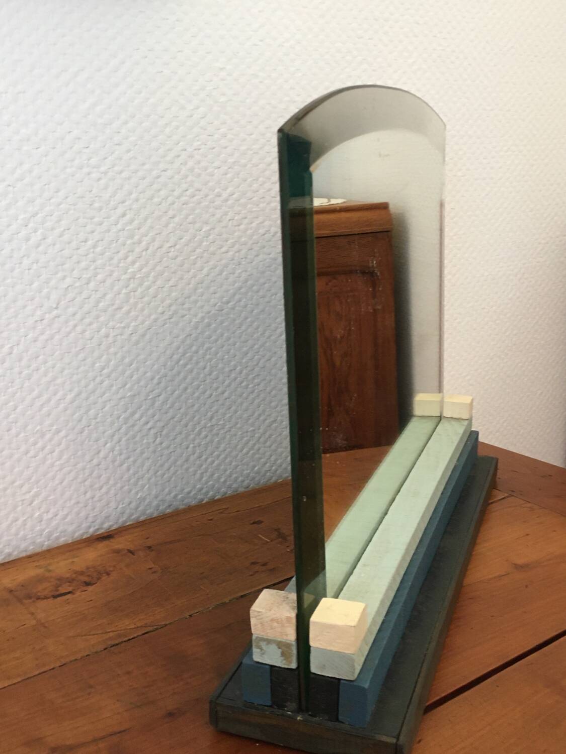 Antique vintage beveled mirror.