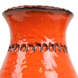 Vintage Orange Vase Jasba West Germany Pottery Retro 322 11-28