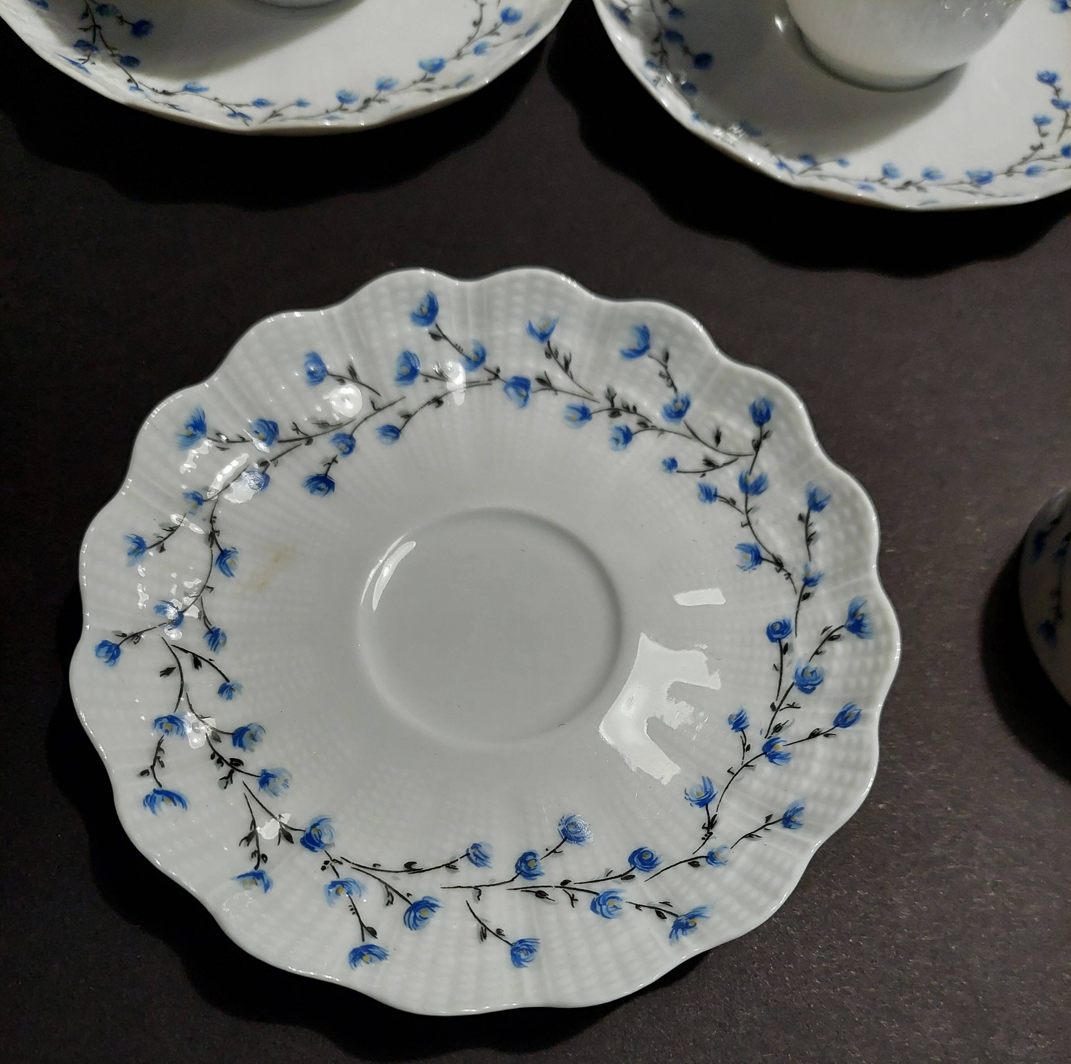 Limoges Giraud porcelain cups set of ten