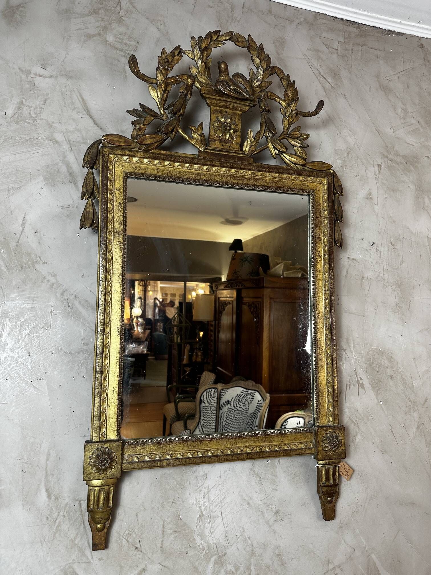Miroir en bois Louis XVI