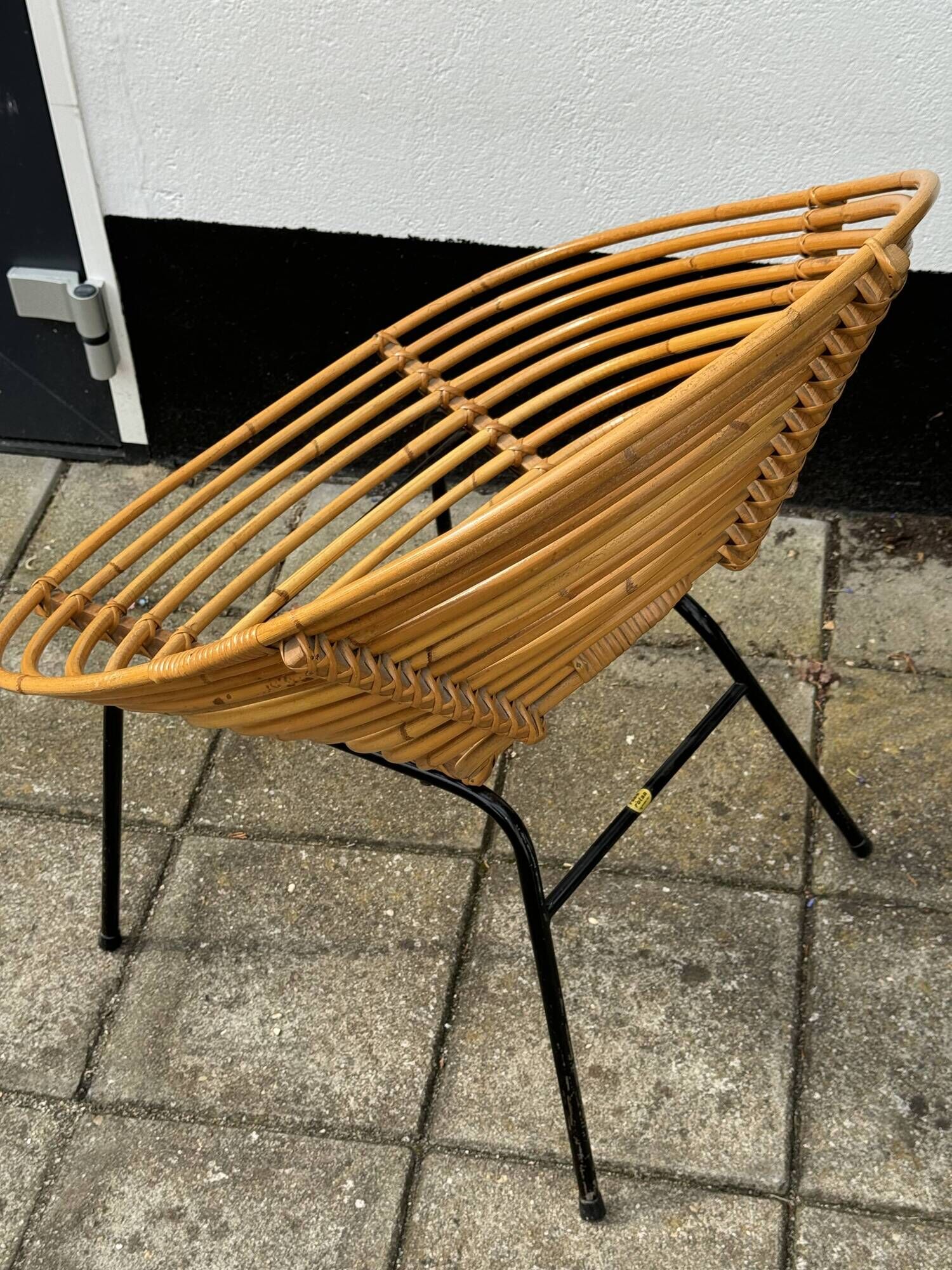Pair of vintage Rohe Rotan chairs by H, Broekhuizen 1960