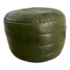 Vintage leather patchork pouf from the 70s