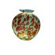 Red and brown glass ball vase, France 1930