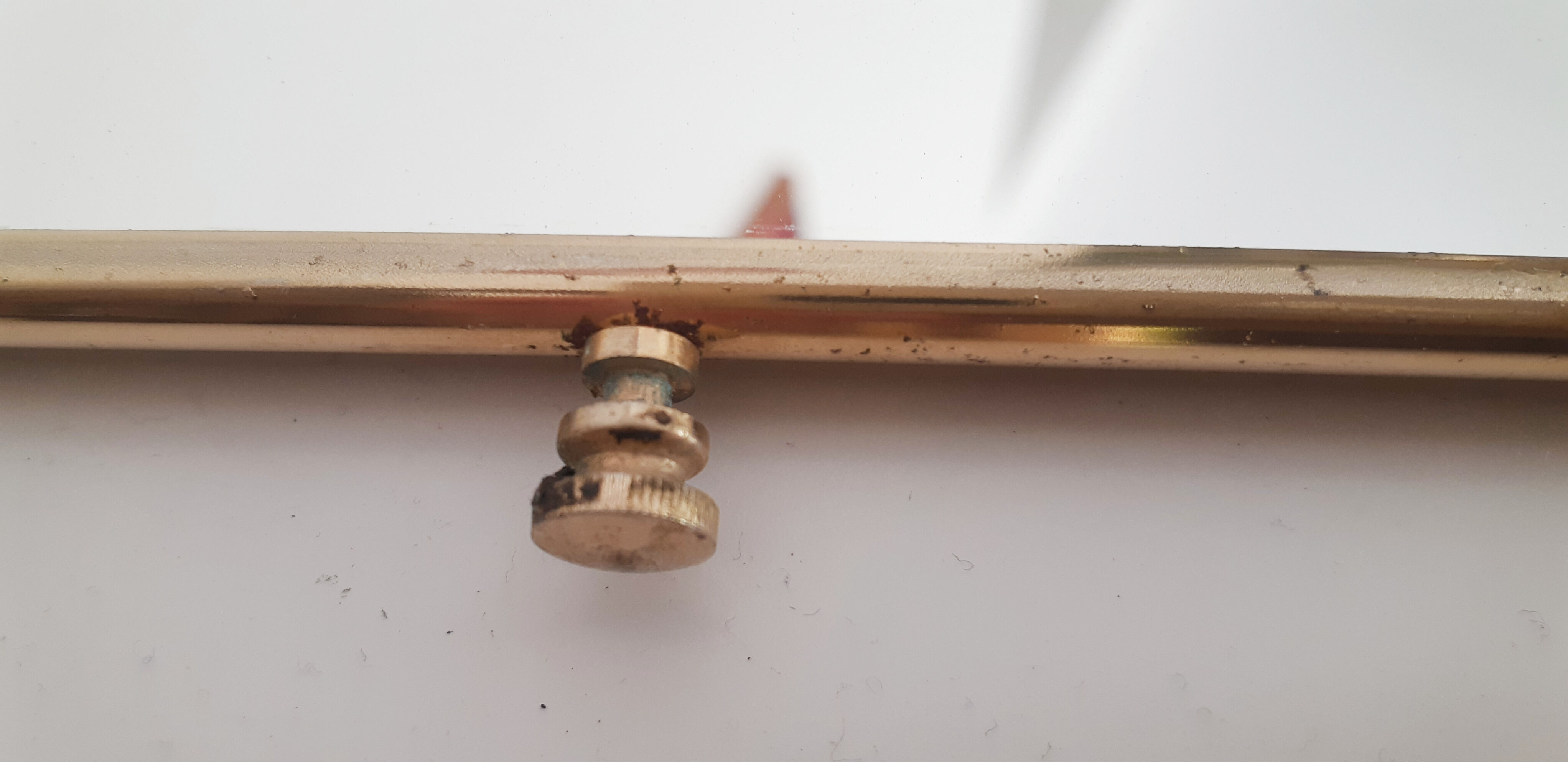 Golden barber mirror