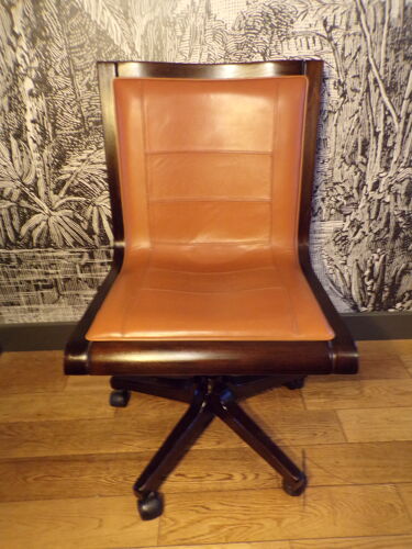 Chaise Cofemo vintage en cuir
