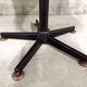 Vintage 70s swivel office chair in skai and black metal