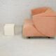 Armchair Ligne Roset, pastel orange color, France, circa 1990