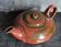 Potter's teapot in vintage glazed stoneware