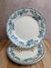Set of 3 flat plates in ironstone Debray – Guadeloupe Service