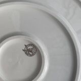 Plat a gateaux, en faïence, jaune avec des papillons muticolores, moulin des loups, orchies nord