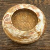 Vintage Orange Marble Ashtray Diameter 12 cm