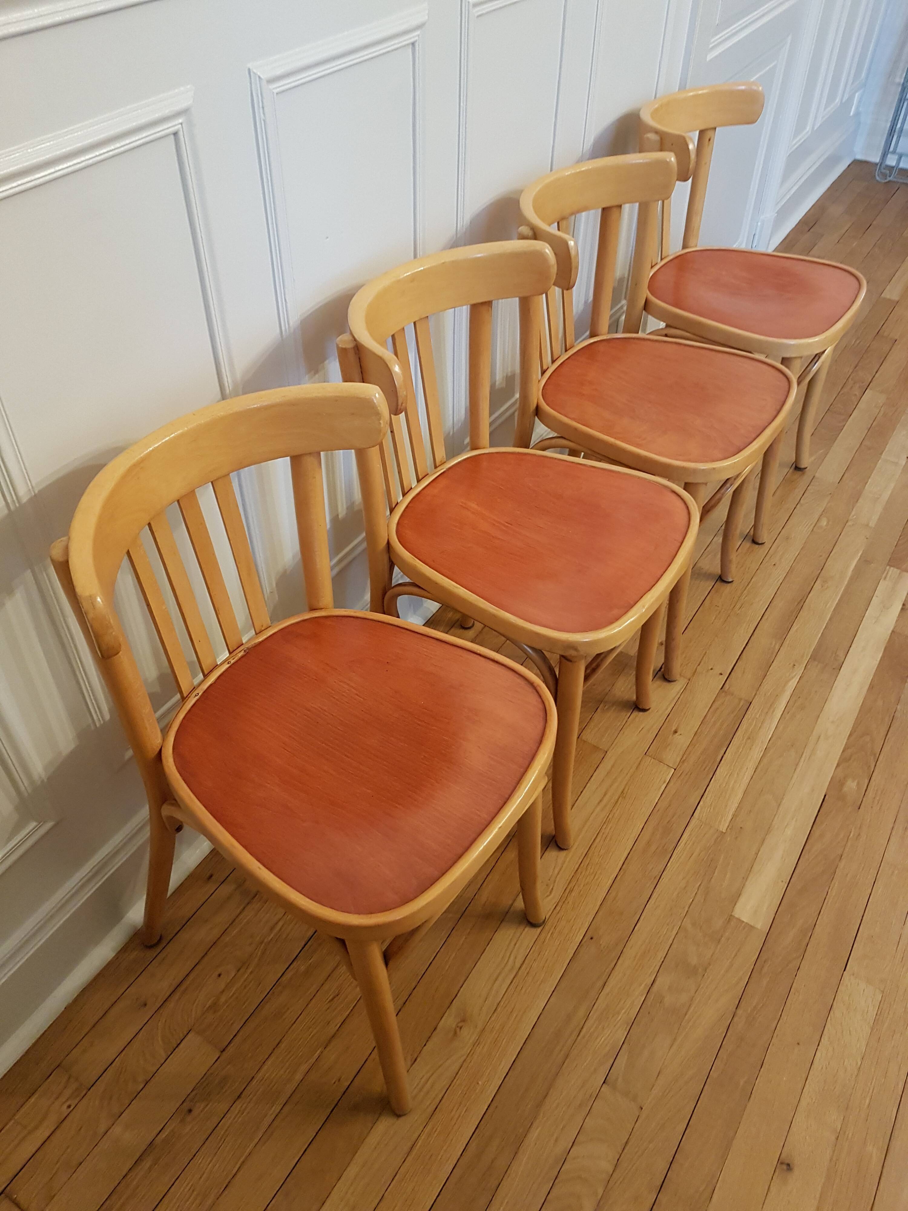 Series of 4 bistro chairs