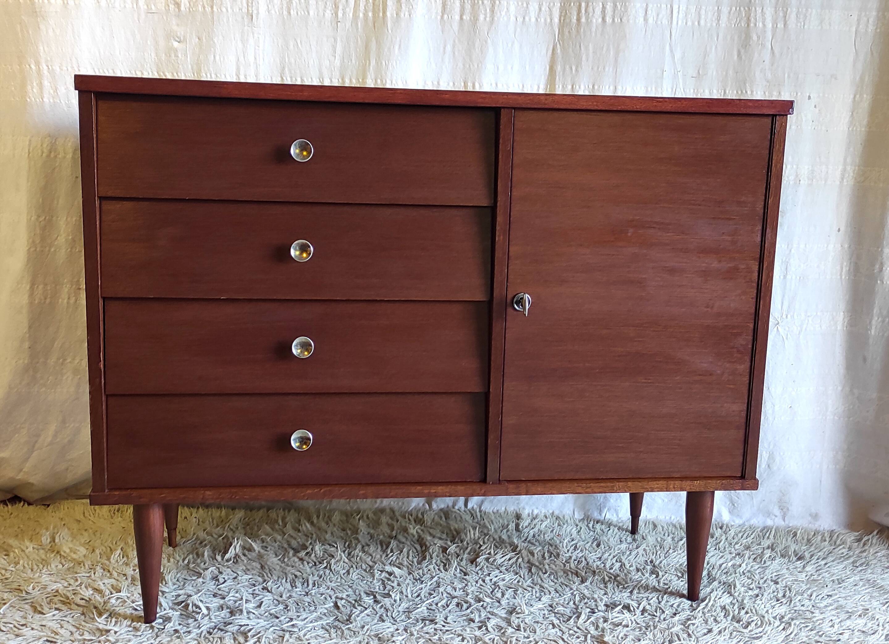 Scandinavian style wooden sideboard - 1960s