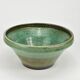green enameled basin