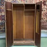 English Art Deco walnut penderie