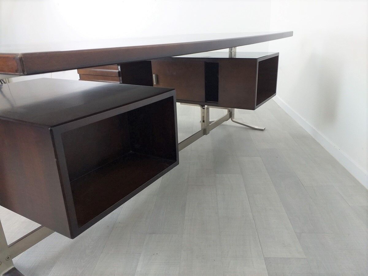 Bureau d'angle design Gianni Moscatelli palissandre années 70 vintage