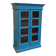 Old wooden glazed cabinet with two doors and two drawers