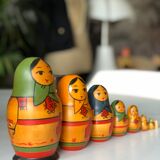 Set of 8 vintage matryoshkas