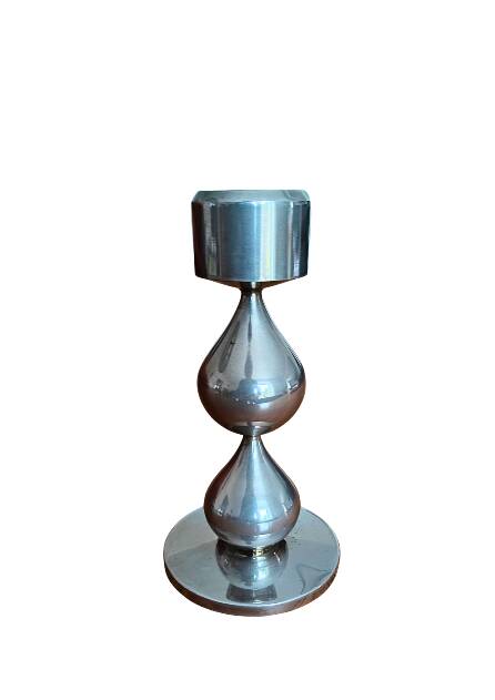 24-carat gold-plated candle holder by Hugo Asmussen, Denmark, 1970s