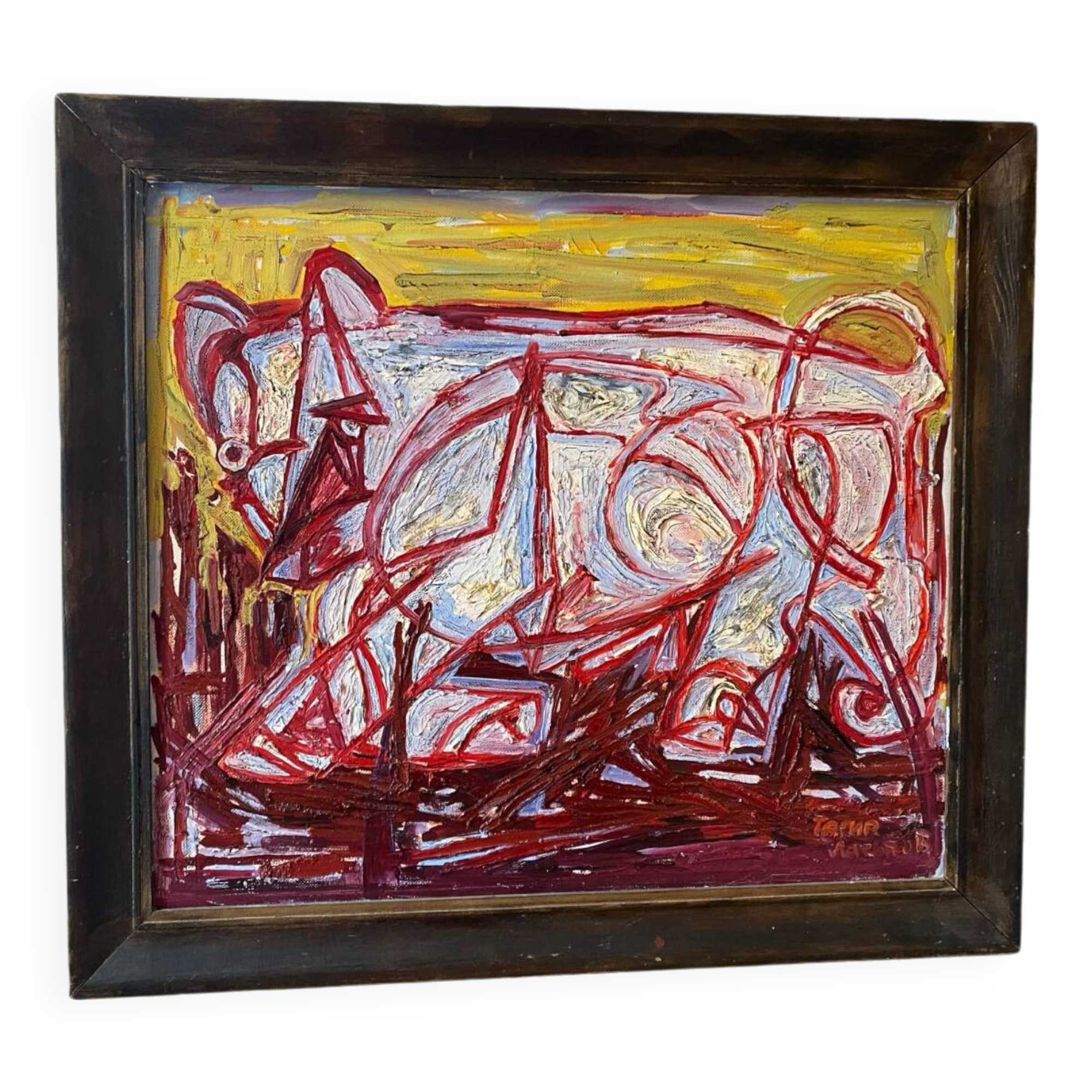 Russian abstract painting from 1990